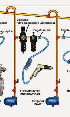 Rede de ar comprimido em alumínio Rede de ar comprimido em alumínio
